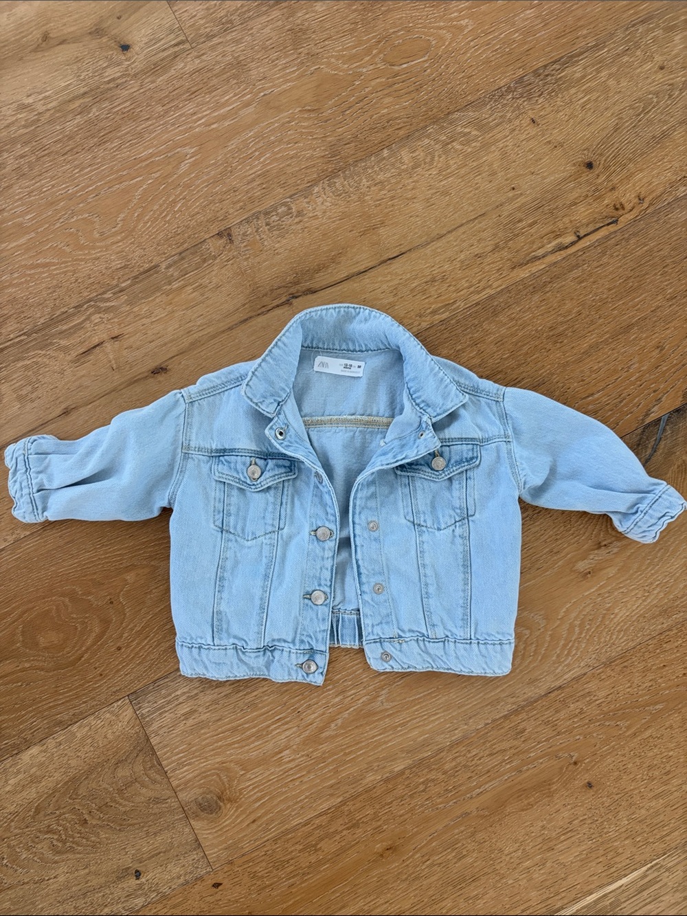 Zara Light Wash Denim Jacket for Kids